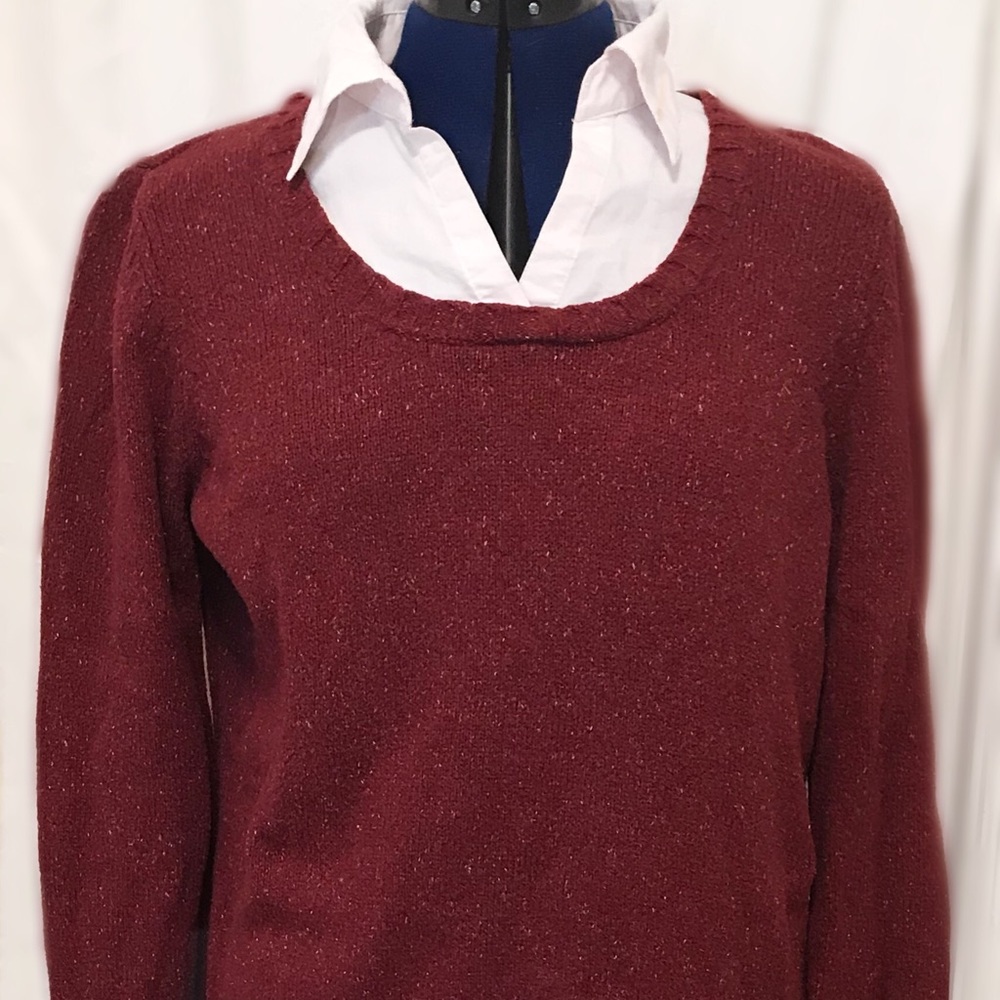 apt. 9 Red Sweater with White Collar